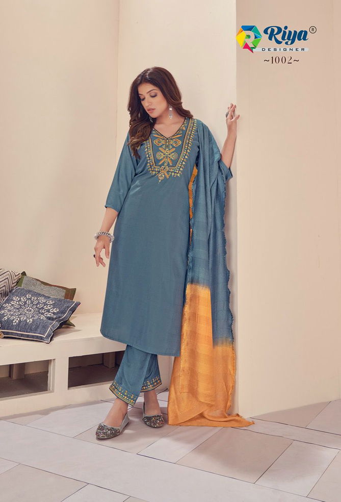 Riya Shanvi New Designer Ethnic Wear Kurti Pant With Dupatta Collection